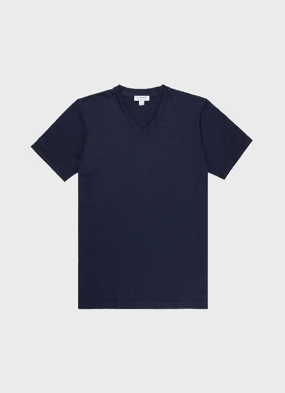 Men's Shirts with Moisture-Wicking FabricMen's Riviera V-neck T-shirt in Navy