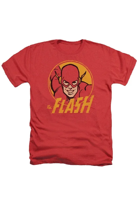 Men's Performance Shirts for SportsDC Comics Flash Flash Circle Adult Heather Tee / T-Shirt