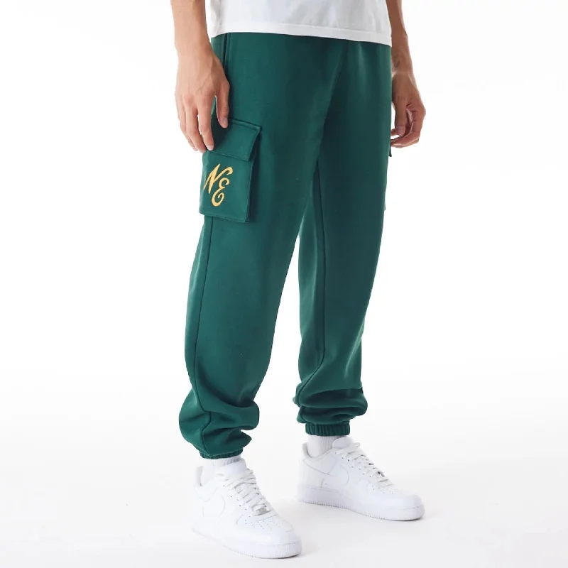 Men's Yoga Pants for FlexibilityNew Era Script Cargo Dark Green Joggers