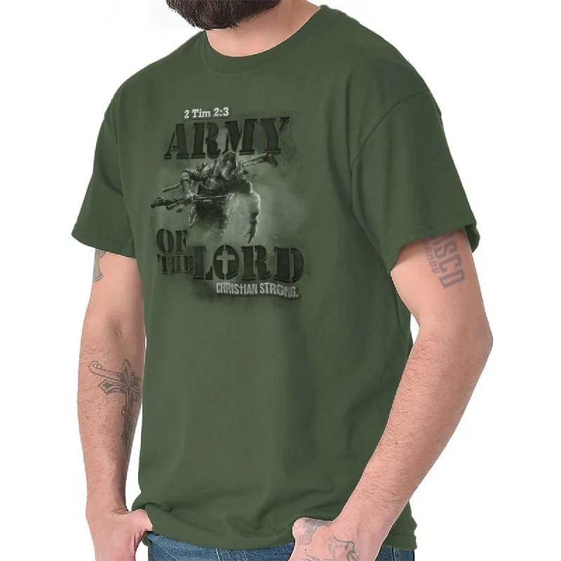 Men's Solid-Color Block Shirts for a Bold StatementArmy Christian T Shirt