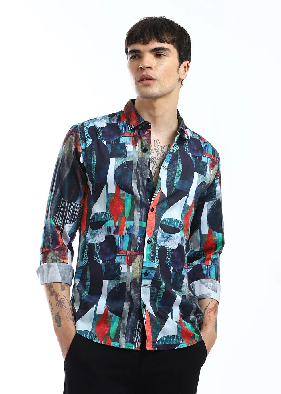 Men's Hawaiian Shirts for a Tropical VibePrinted Full-Sleeves Shirt