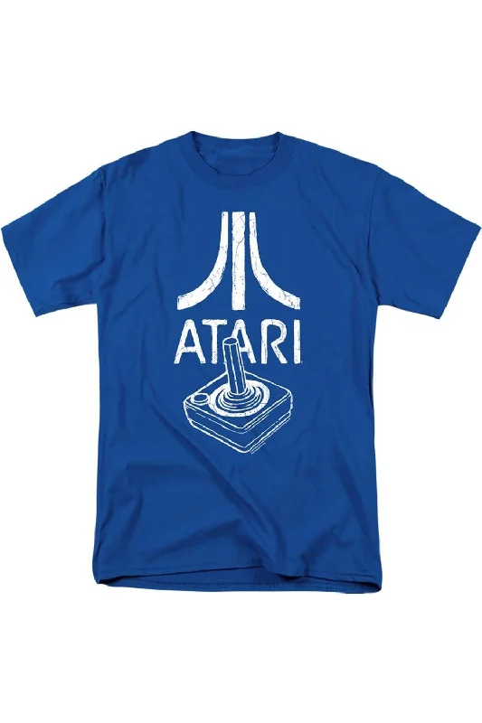 Men's Shirts with CollarsAtari Joystick Logo Short Sleeve Adult Tee / T-Shirt