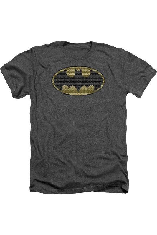 Men's Unique and Designer TopsBatman Little Logos Adult Heather Tee / T-Shirt