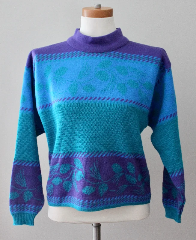 Men's Sweaters with PocketsCool Winter Print Vintage Ski Sweater