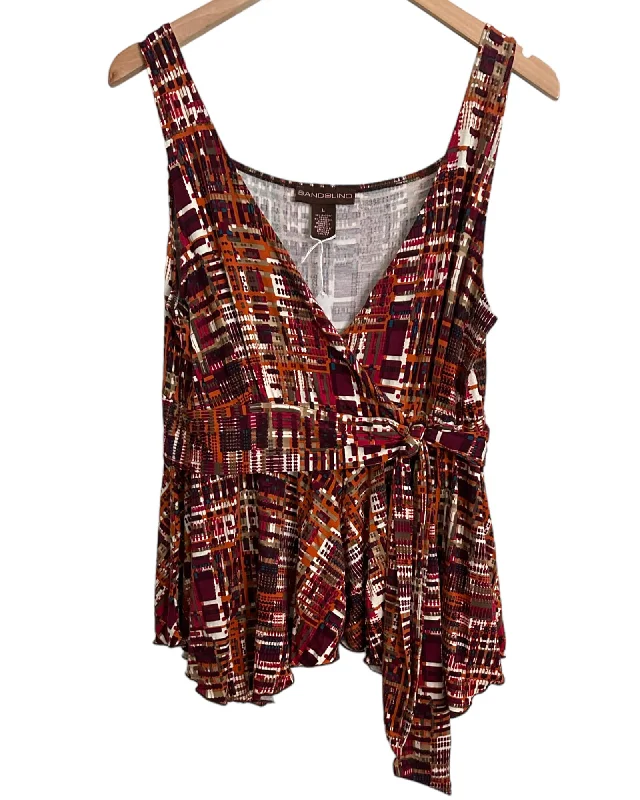 Men's Sweaters in Neutral ColorsWarm Autumn Print Asymmetric Sleeveless Top