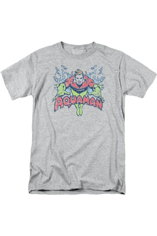 Men's Shirts with Elastic WaistbandsDC Comics Splish Splash Short Sleeve Adult Tee / T-Shirt Men's Shirts with Elastic WaistbandsDC Comics Splish Splash Short Sleeve Adult Tee / T-Shirt