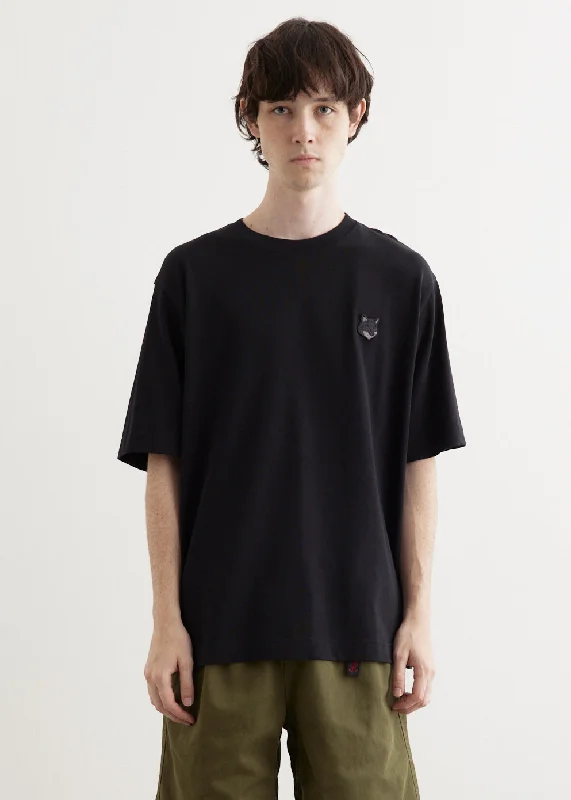 Men's Shirts with Embroidered DesignsBold Fox Head Patch Oversized T-Shirt