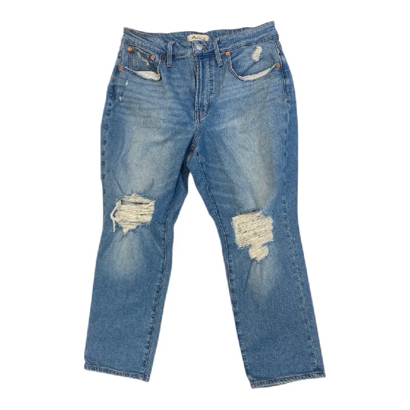 Men's Ripped JeansJeans Straight By Madewell In Blue Denim, Size: 10p