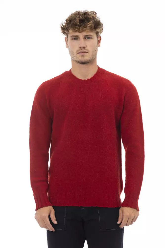 Cozy Men's Cable-Knit SweatersAlpha Studio Wool Men Men's Sweater