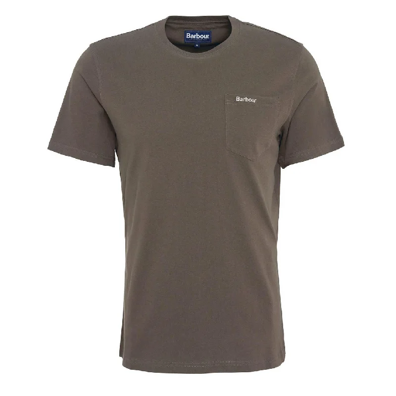 Men's Shirts with Raw-Edge HemlinesBarbour Langdon Pocket T-Shirt Tarmac