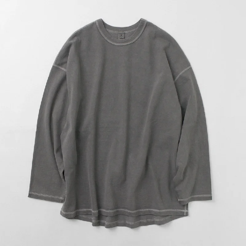 Men's Shirts with Snap ButtonsMOC T / Plating Jersey Crew Neck Long Sleeve Big Tee