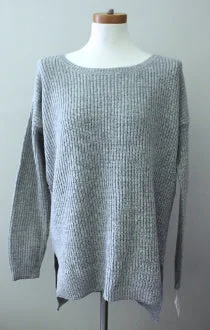 Men's Sweaters with Patchwork DesignsSoft Summer Gray Marl Sweater