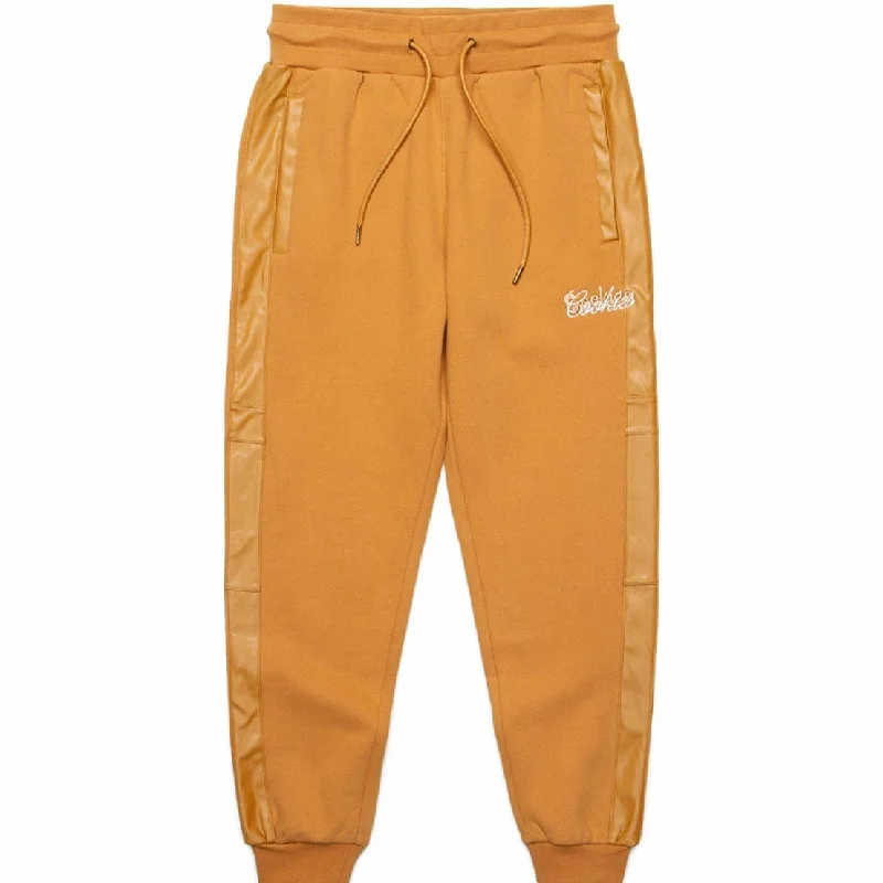 Men's Pants with Ripped and Distressed DetailsCookies Costa Nostra Fleece Sweatpants (Wheat) 1562B6467