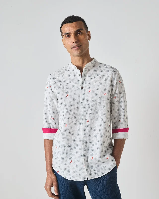 Men's Pocket T-Shirts for Added FunctionalityOne Button Shirt - Grey Print