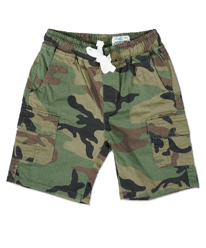 Men's Pants with Faux Leather PatchesBoys Camo Bermuda Shorts