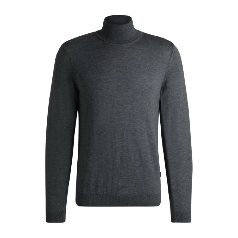 Men's Sweaters with Adjustable HemlinesSlim-fit rollneck sweater in merino wool