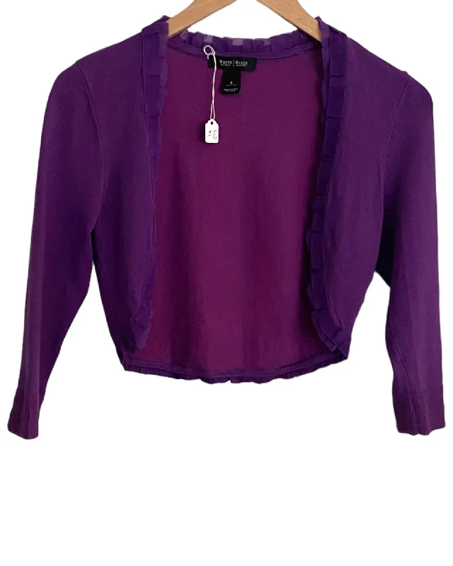 Men's Sweaters with Ribbed WaistbandsWarm Autumn Purple Bolero Cardigan
