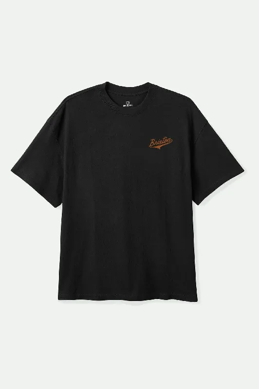 Men's Shirts for Outdoor ActivitiesThe Leage S/S Standard T-Shirt - Black Worn Wash