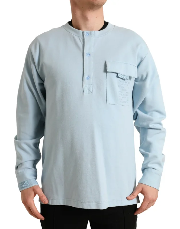 Comfortable Men's Cotton SweatersDolce & Gabbana Elegant Cotton Blend Crew Neck Men's Sweater Comfortable Men's Cotton SweatersDolce & Gabbana Elegant Cotton Blend Crew Neck Men's Sweater