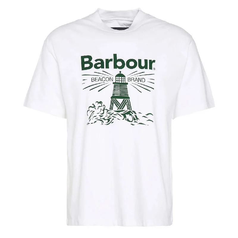 Men's Shirts with Antimicrobial TreatmentBarbour Pell Oversized Graphic T-Shirt White