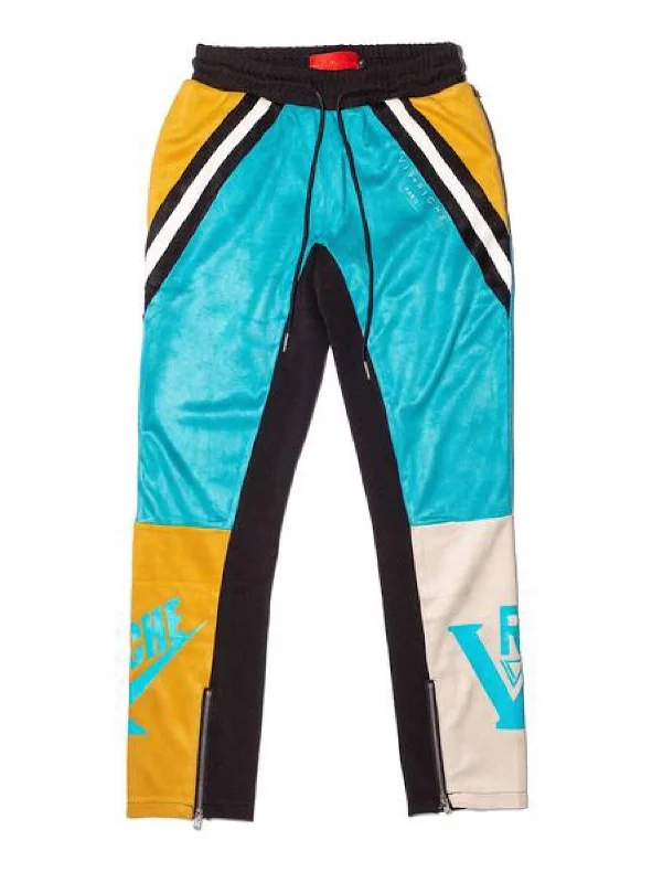Men's Zippered Pants for SecurityVie Richie Mixed Media Track Pant - 36086