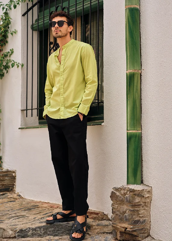 Men's Designer Dress Shirts for High-End FashionPastel Green Cotton Shirt