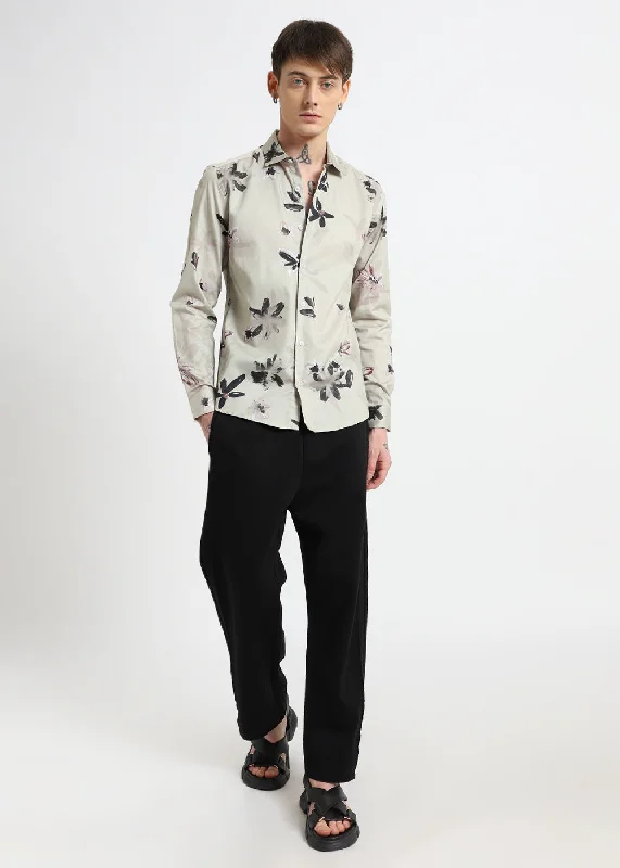 Men's Performance Shirts for Active LifestylesWatercolor Floral Printed Shirt