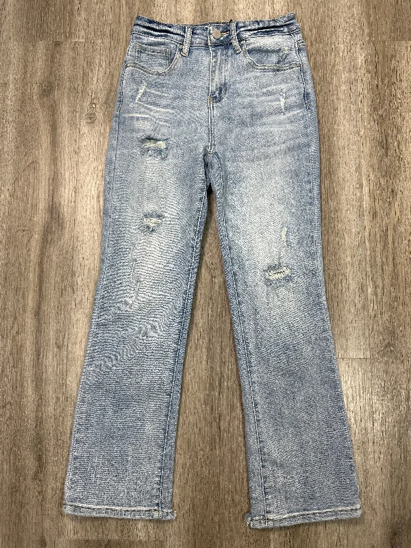 Casual Ripped Men's JeansJeans Straight By Risen In Blue Denim, Size: 0