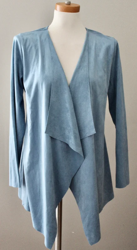 Men's Sweaters with Stand-Up CollarsSoft Summer Blue Ultra-Soft Cardigan