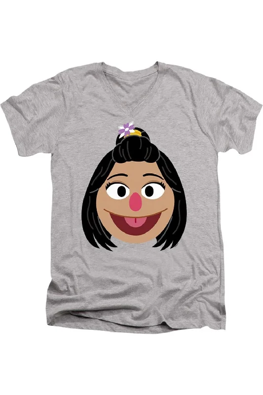 Men's Casual Shirts for Everyday WearSesame Street Ji Young Face Short Sleeve Adult V Neck Premium Cotton Tee / T-Shirt Men's Casual Shirts for Everyday WearSesame Street Ji Young Face Short Sleeve Adult V Neck Premium Cotton Tee / T-Shirt
