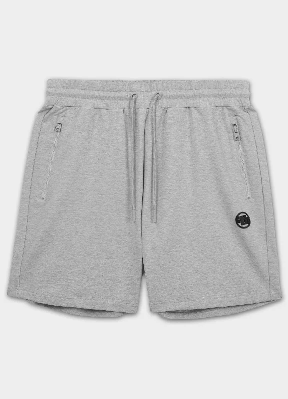 Men's Pants with Zippered PocketsMen's sweat shorts NUGGET - Gray Melange