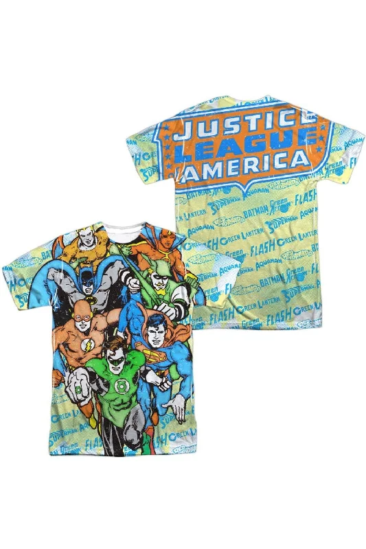 Lightweight Men's Linen ShirtsDC Comics Follow The Leader (Front/Back Print) Short Sleeve Adult Poly Crew Tee / T-Shirt