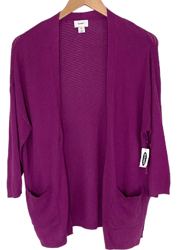 Men's Sweaters with Elastic CuffsCool Winter Grape Open Cardigan Sweater