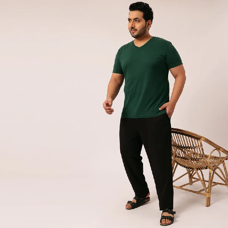 Men's Pants with Contrast StitchingPure Cotton Comfort  Plus Size Pyjamas