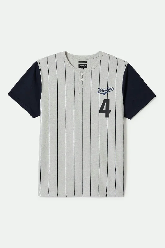 Men's Shirts for BoatingThe League Baseball T-Shirt - Heather Grey Ash/Washed Navy