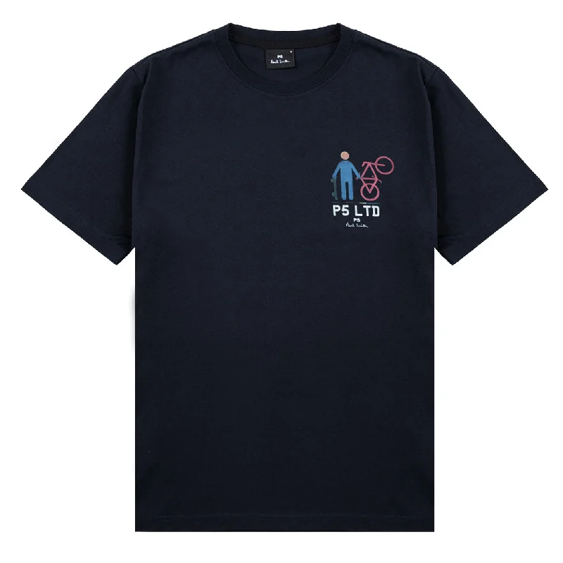 Comfortable Men's Polo ShirtsPaul Smith P5 Ltd Bike T-Shirt Very Dark Navy