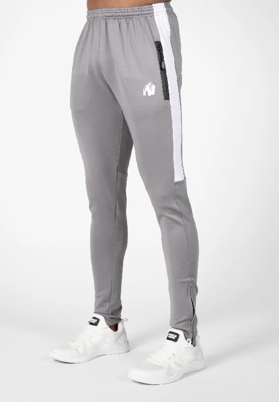 Men's Pants with Appliqué DetailsBenton Track Pants - Gray