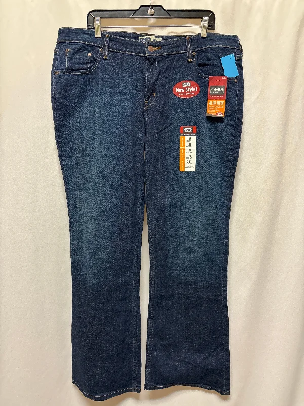 Oversized Relaxed-Fit Men's JeansJeans Boot Cut By Levis In Blue Denim, Size: 18