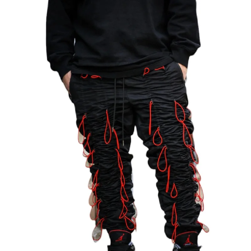 Men's Pants with Hidden PocketsEptm Accordion Pants (Black/Red) EP9386