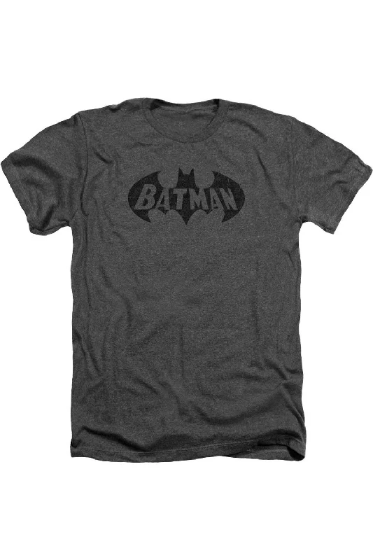 Men's Shirts with Graphic PrintsBatman Crackle Bat Adult Heather Tee / T-Shirt
