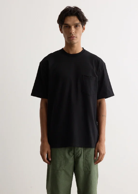 Men's Shirts with Asymmetrical HemlinesPocket T-Shirt