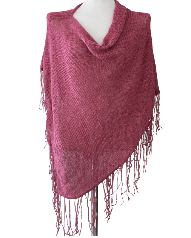 Men's Sweaters with Flat-Front DesignsCool Summer Open Knit Rose Shawl
