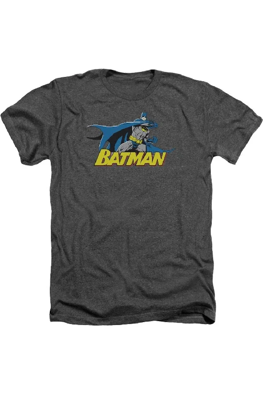 Durable Men's Work ShirtsBatman 8 Bit Cape Adult Heather Tee / T-Shirt