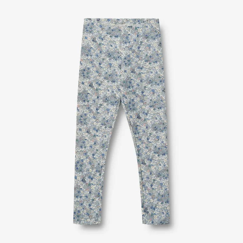 Men's Low-Waisted Pants for a Casual VibeJersey Leggings Jules - blue summer flowers Men's Low-Waisted Pants for a Casual VibeJersey Leggings Jules - blue summer flowers