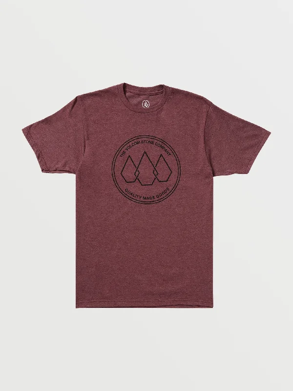 Men's Shirts with Belt AttachmentsStone Link Short Sleeve T-Shirt - Burgundy