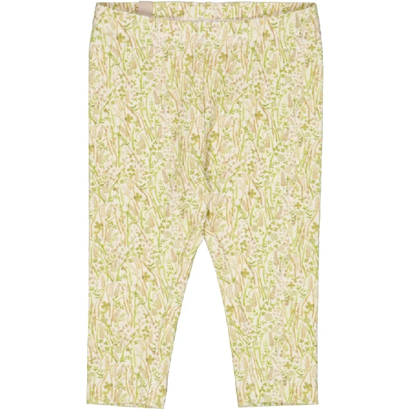 Men's Pants with Hidden ButtonsJersey Leggings - watercolor grassland