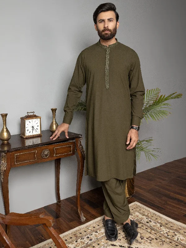Wash and Wear Suit-Embroidered