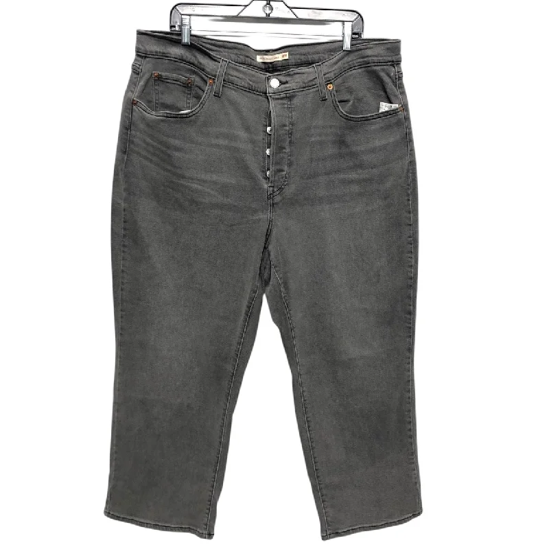 Affordable Men's JeansJeans Straight By Levis In Grey Denim, Size:18