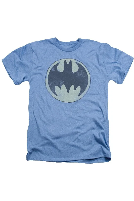Men's Tailored Shirts for a Professional AppearanceBatman Old Time Logo Adult Heather Tee / T-Shirt Men's Tailored Shirts for a Professional AppearanceBatman Old Time Logo Adult Heather Tee / T-Shirt