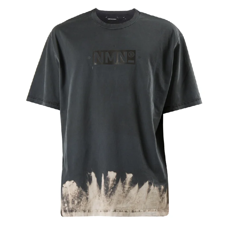 Men's Shirts with Hidden PocketsNemen Logo Discharged T-Shirt Black